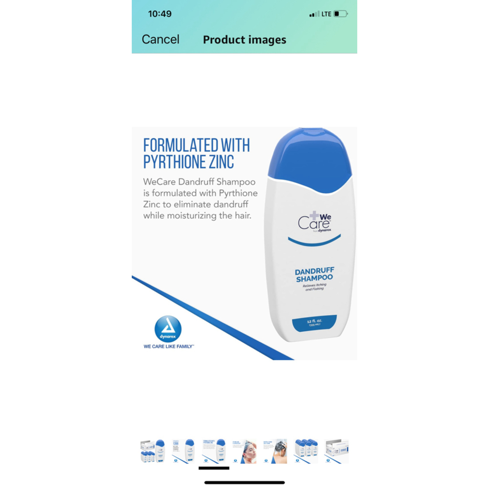 Dynarex Dandruff Shampoo by We Care. 5 x 12 fl oz bottles